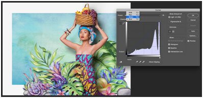 lighting adjustment using photoshop's curve tool