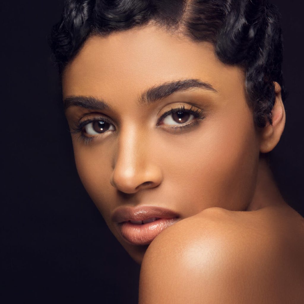 Beauty Photoshoot - Model Close Up Head Shot
