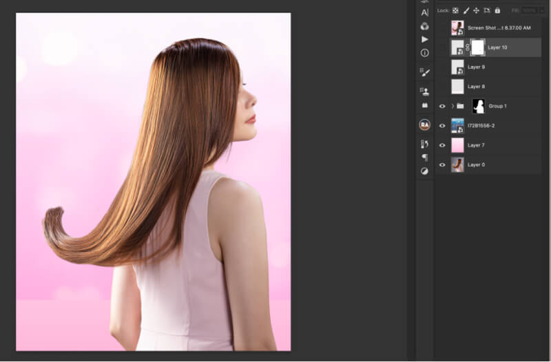 hair photo retouching